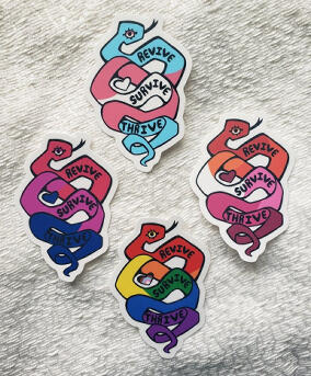 Pride Snake Stickers