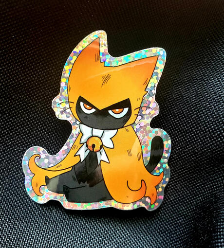 Kitty in Yellow Sticker